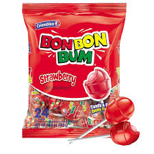 IN STORE ONLY! Bon Bon Bum Lollipop Bag Rojo Fresa 456g (Best Before 01-02-2026)