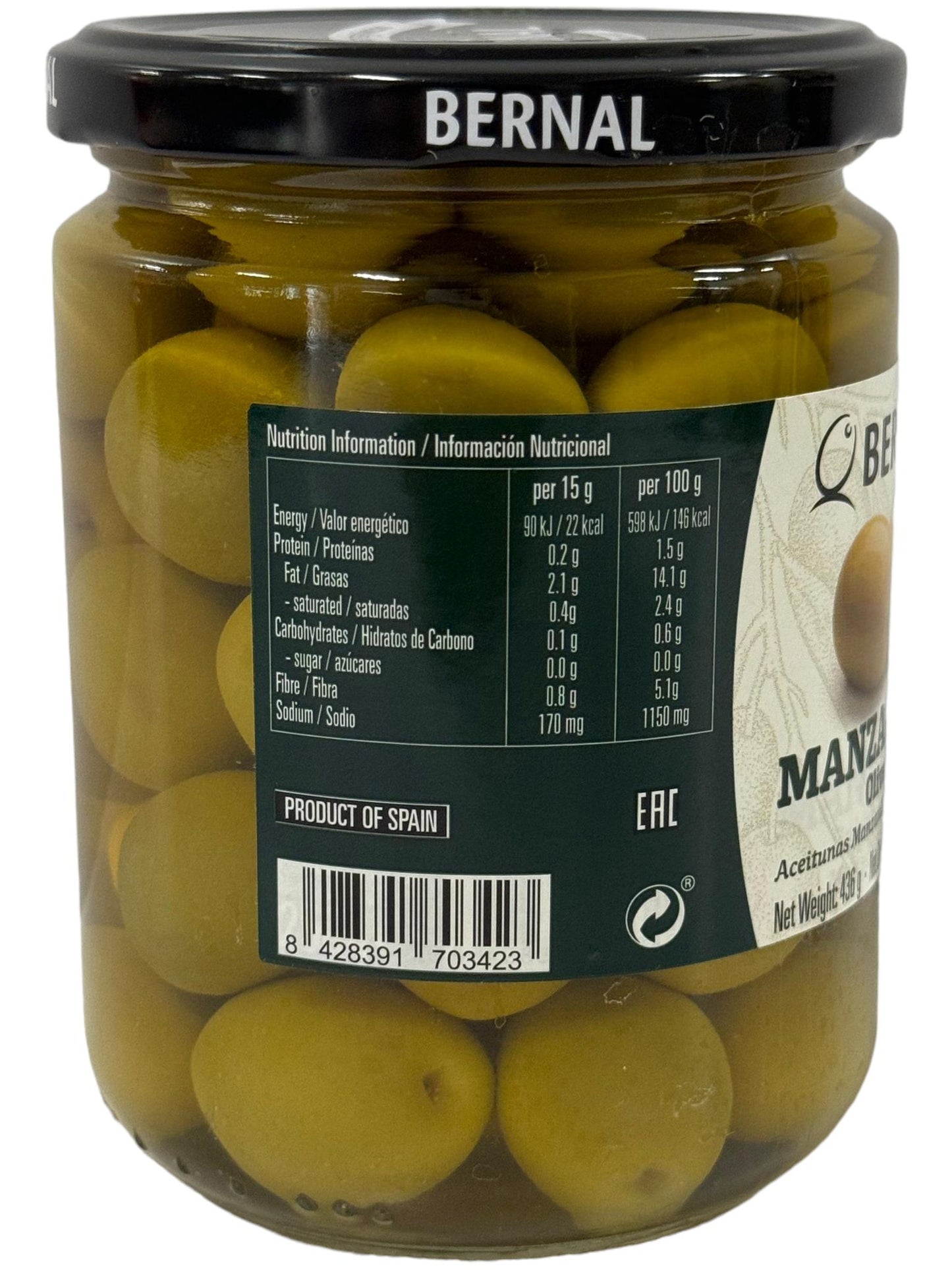 Bernal Manzanilla Olives 436g