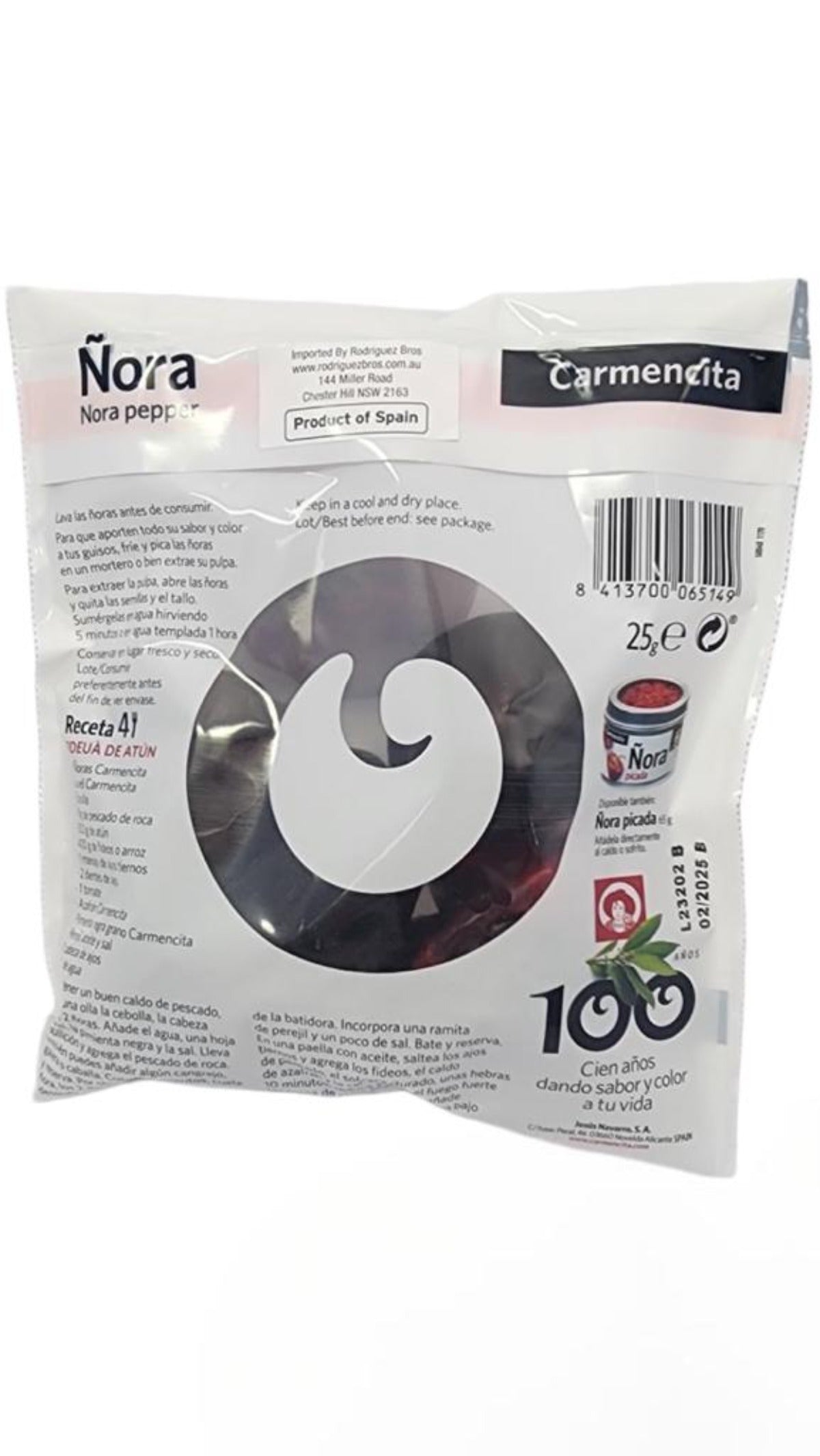 Carmencita Whole Noras Spanish Peppers 25g approx 8 pieces per packet
