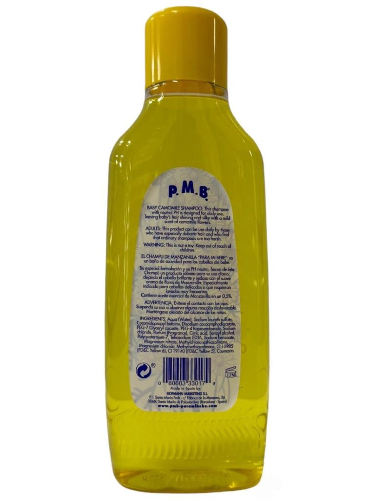 Para Mi Bebe Chamomile Manzanilla Shampoo 750ml 3 Pack 2250ml Total
