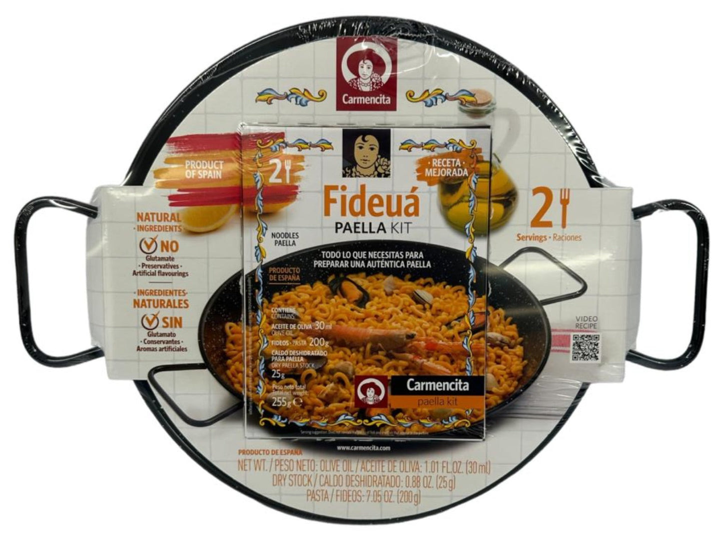 Carmencita Fideua Noodle Paella Kit With Enamel Pan 255g