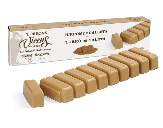 Vicens Turron De Galleta Spanish Biscuit Nougat 300g (Best Before 01-04-2026)