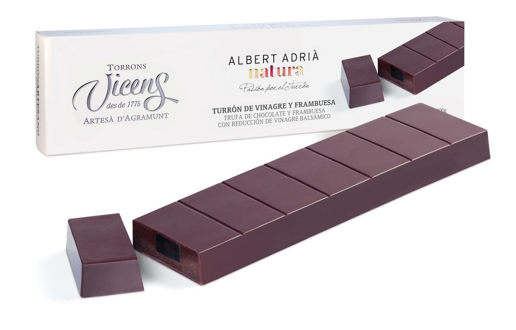 Vicens Turron Vinegar And Raspberry Nougat 300g