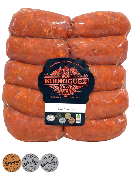 HOT Fresh Spanish Chorizito Choricito Mini Chorizo 18 piece pack approx. 900g packet. Regular price $17.00. [You are guaranteed to receive at least 855g of product, equivalent price of $20.00 per kg.]