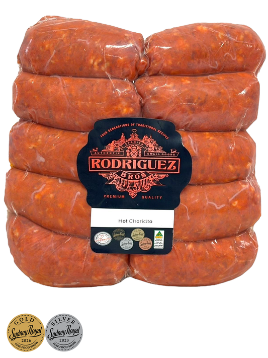 HOT Fresh Spanish Choricito Mini Chorizo 18 piece pack approx. 900g packet. Regular price $17.00. [You are guaranteed to receive at least 855g of product, equivalent price of $20.00 per kg.]
