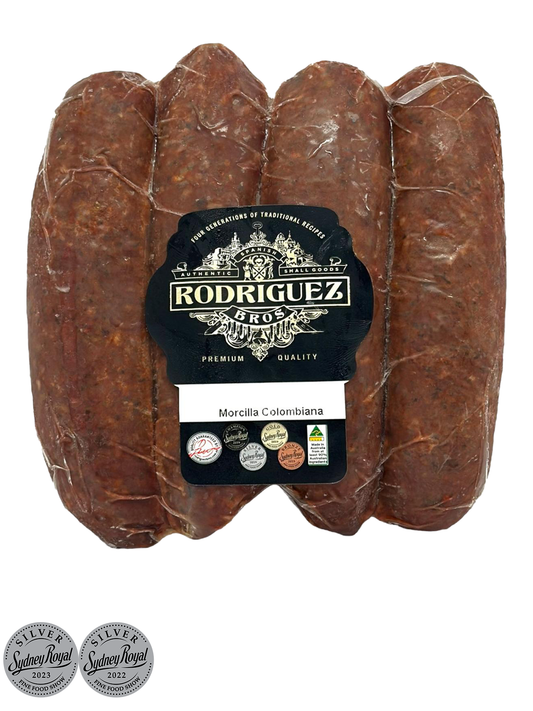 FROZEN AVAILABLE IN STORE ONLY FROZEN - Morcilla Colombiana (rice) 4 piece pack frozen