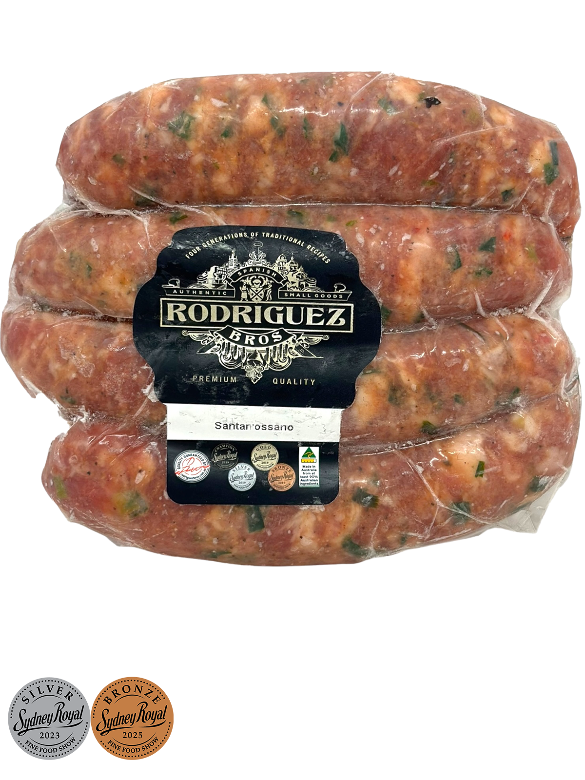 IN STORE ONLY FORZEN - Santarossana Chorizo. 4 piece pack. Frozen