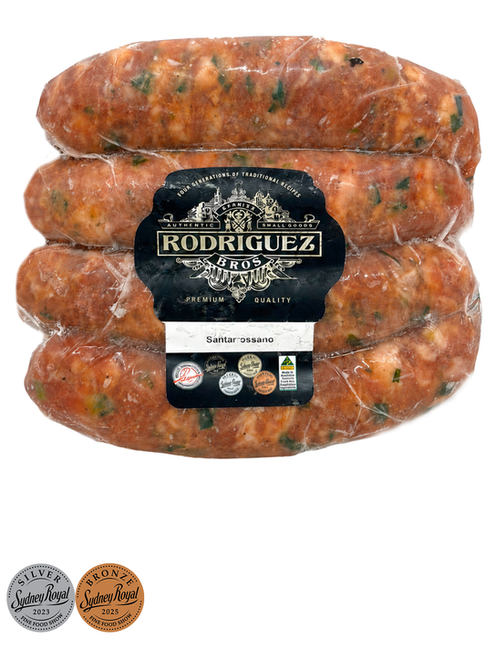 IN STORE ONLY FORZEN - Santarossana Chorizo. 4 piece pack. Frozen