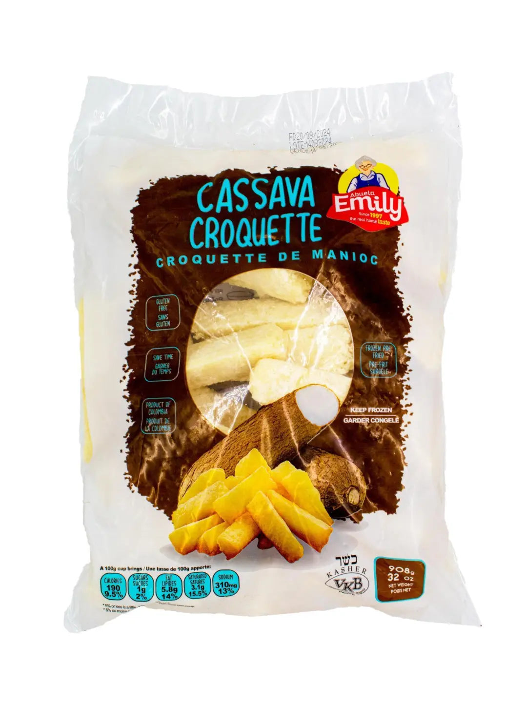 IN STORE ONLY - Abuela Emilia Cassava Croquette- Croqueta de Yuca 908g (Frozen) (Best Before 16-12-2027)