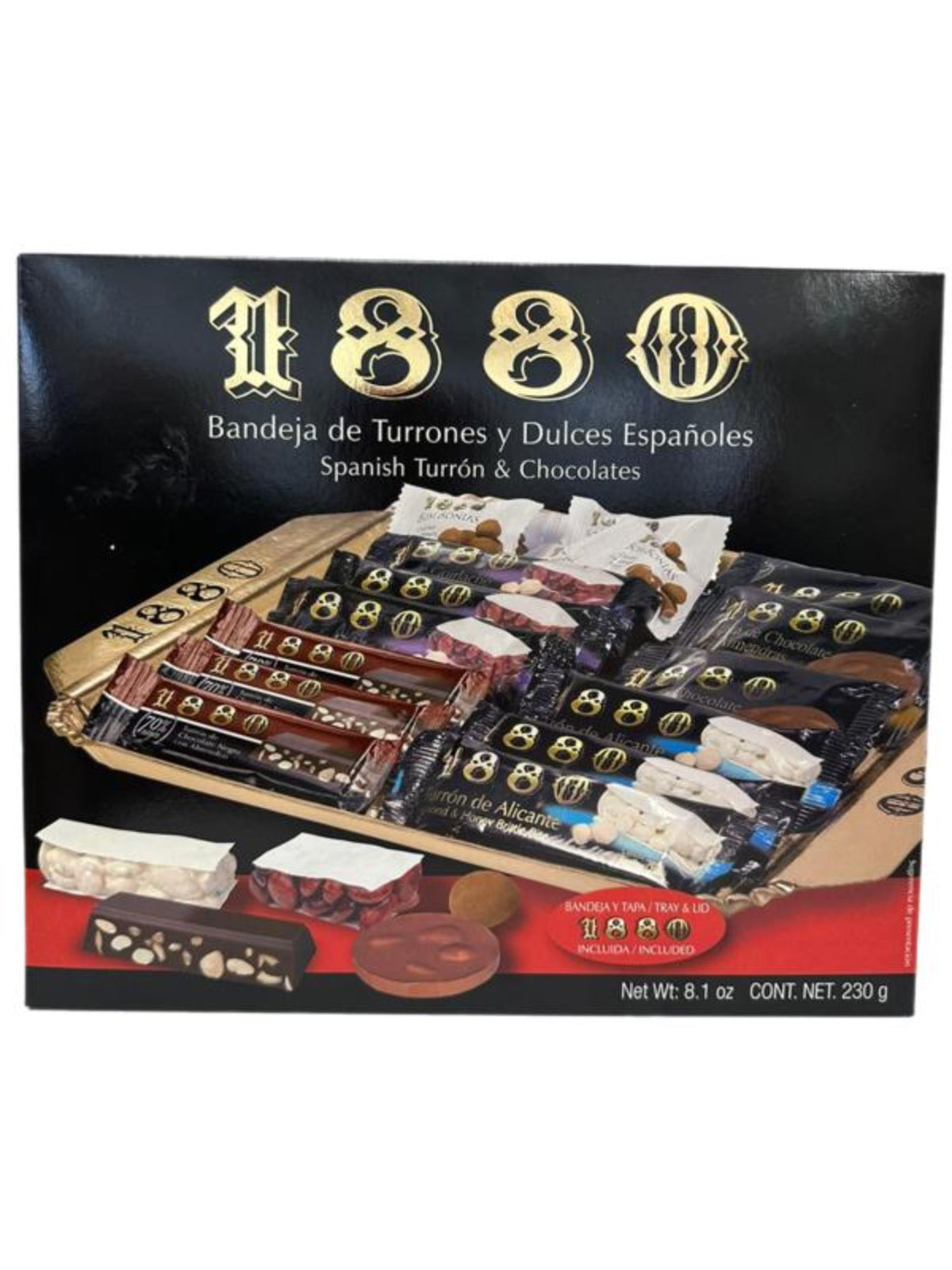 1880 Spanish Selection Chocolate and Nougat with Decorative Tray 230g