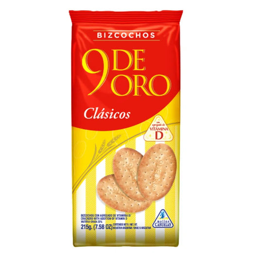 9 de Oro Classicos Argentinian Biscuits 215g