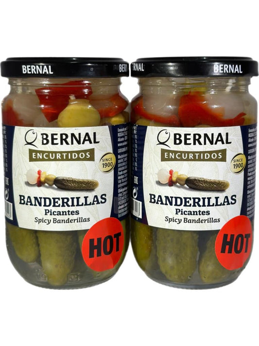 Bernal Banderillas Picantes Spicy Banderillas Cocktail 2 Pack 300g x2 Best Before May 2027