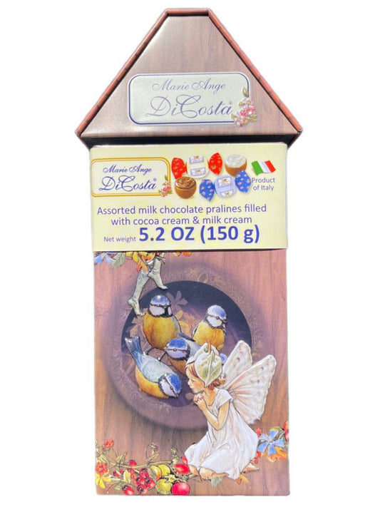Marie Ange di Costa Italian Flower Fairy Music Box with Praline Chocolates--Casa degli Uccelli La Danza 140g
