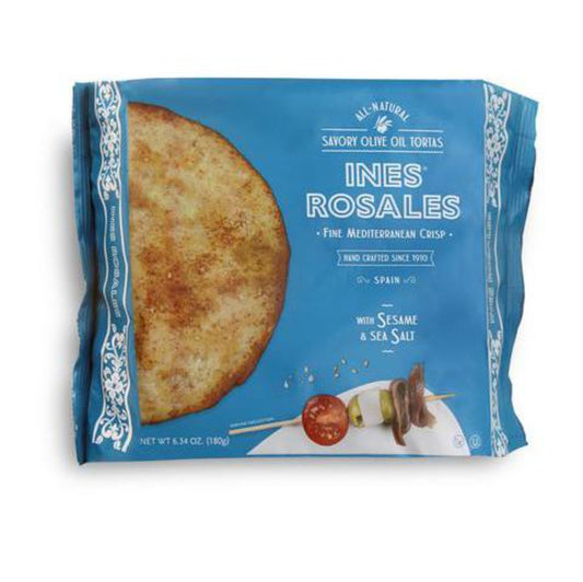 Ines Rosales Savoury Olive Oil Tortas with Sesame and Sea Salt 180g