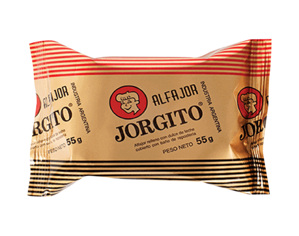 Jorgito Alfajor Chocolate con Dulce de Leche 55g