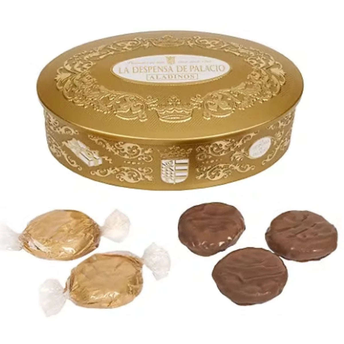 La Despensa de Palacio Spanish Chocolate Biscuits Aladinos in Decorative Tin 170g