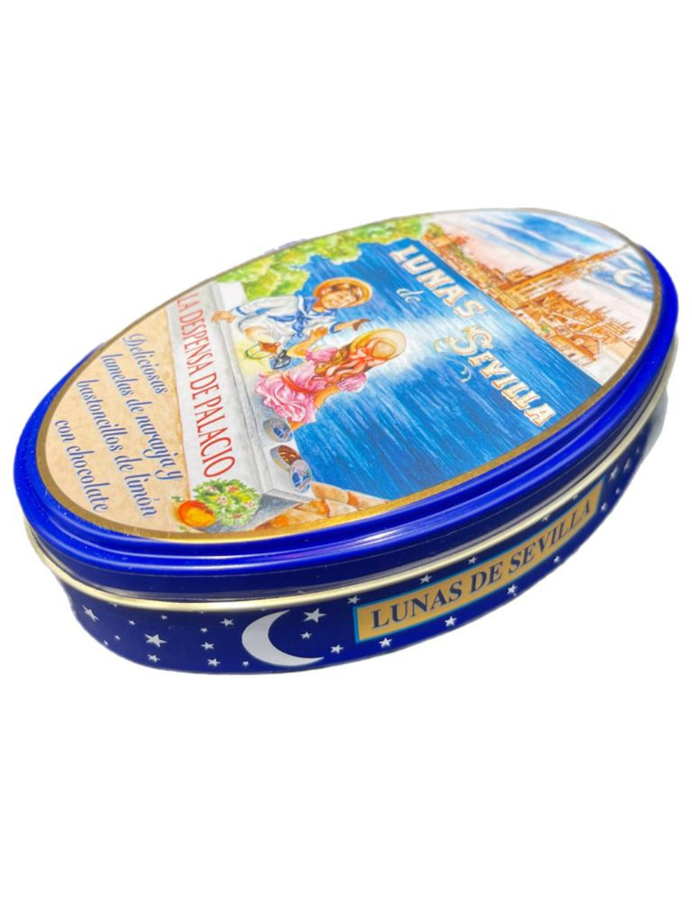 La Despensa de Palacio Lunas de Sevilla Spanish Candied Citrus in Decorative Tin 150g