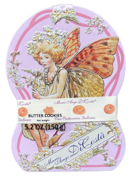 Marie Ange di Costa Flower Fairy Italian Butter Biscuits--The Hour Glass in Rose 140g