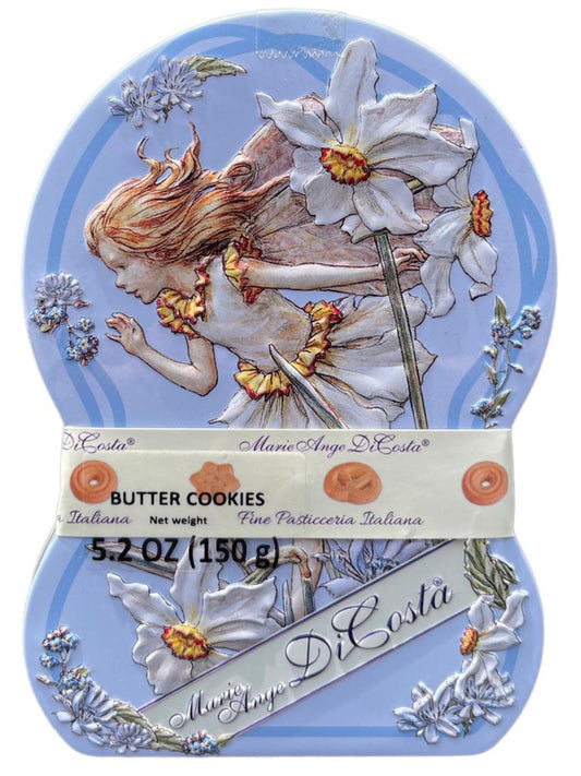 Marie Ange di Costa Flower Fairy Italian Butter Biscuits--The Hour Glass in Sky Blue 140g