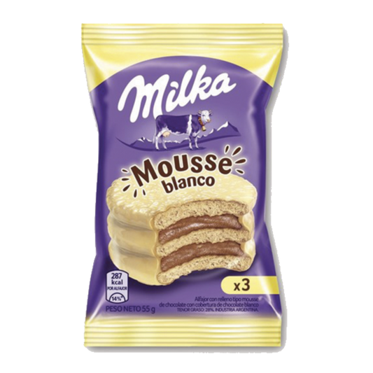 Milka Alfajor Mousse Blanco 55g