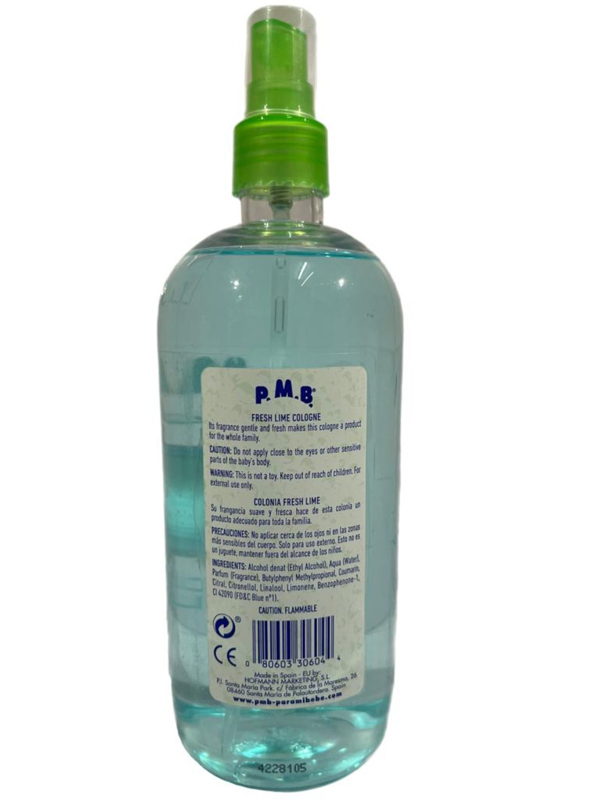 Para Mi Bebe Colonia Fresh Lime Green Cologne Spray 500ml