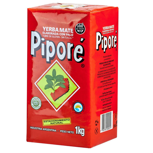 Pipore Yerba Mate Elaborada con Palo 1kg (Best Before 30-11-2028)