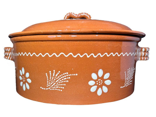 Ceramica Edgar Picas Portuguese Terracotta Casserole Dish 35cm 8L