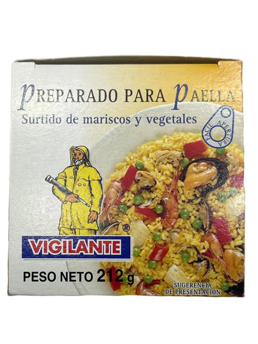 Vigilante - Preparado Para Paella, Surtido de Mariscos y Vegetales 212g