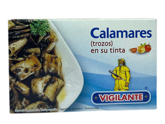 Vigilante Calamares Trozos en su Tinta Squid Pieces in Ink 115g