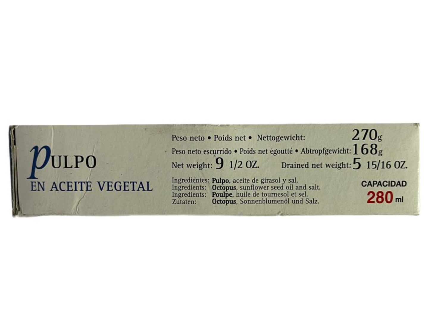 Vigilante Pulpo en Aceite Vegetal Octopus in Vegetable Oil 270g