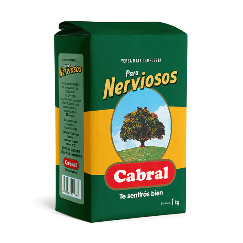Yerba Mate Cabral Yerba Para Nerviosos 1kg